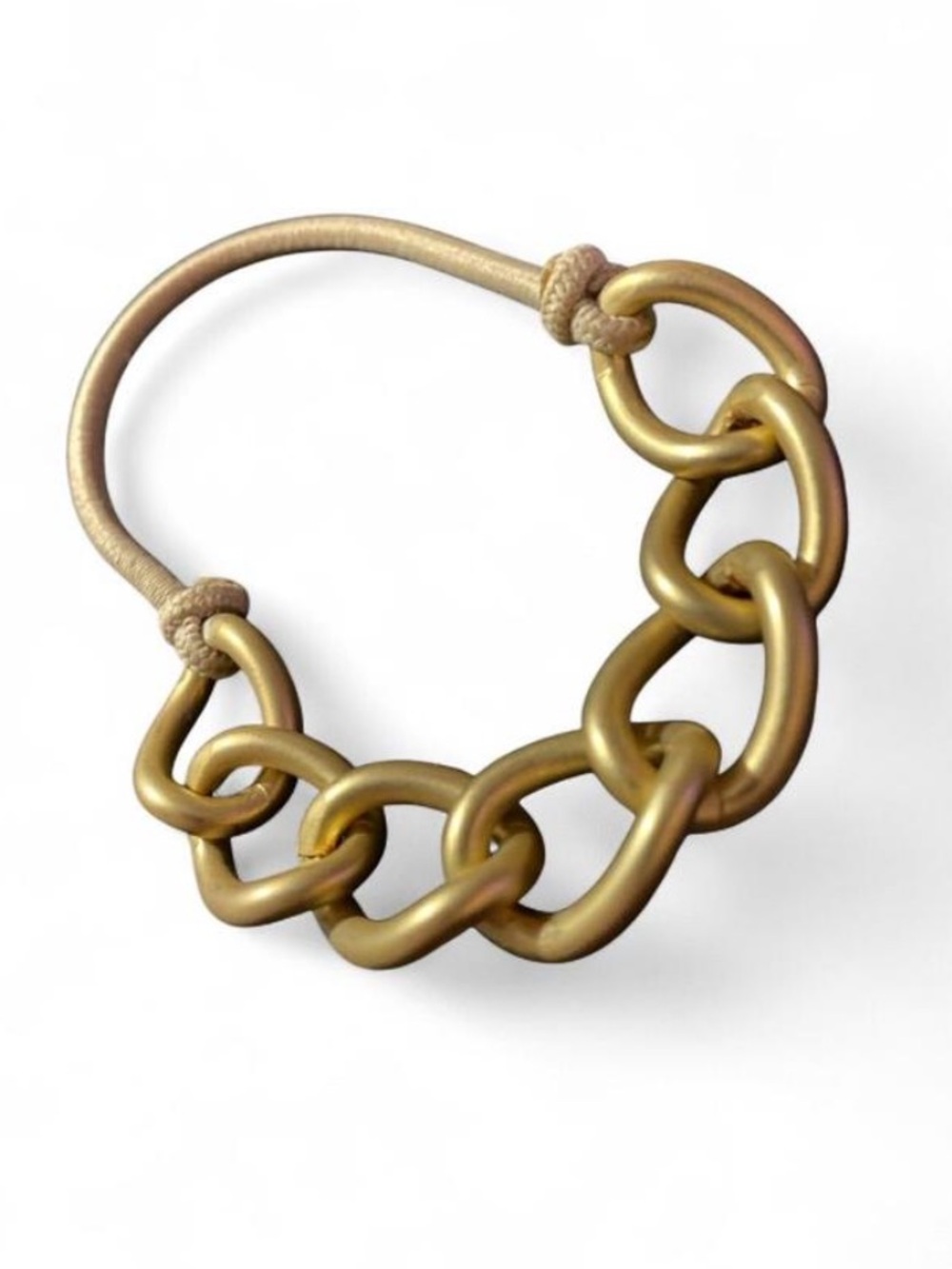 Gold Chunky Chain Link Hair Tie Ponytail
Holder Bracelet - Picture 4 of 4